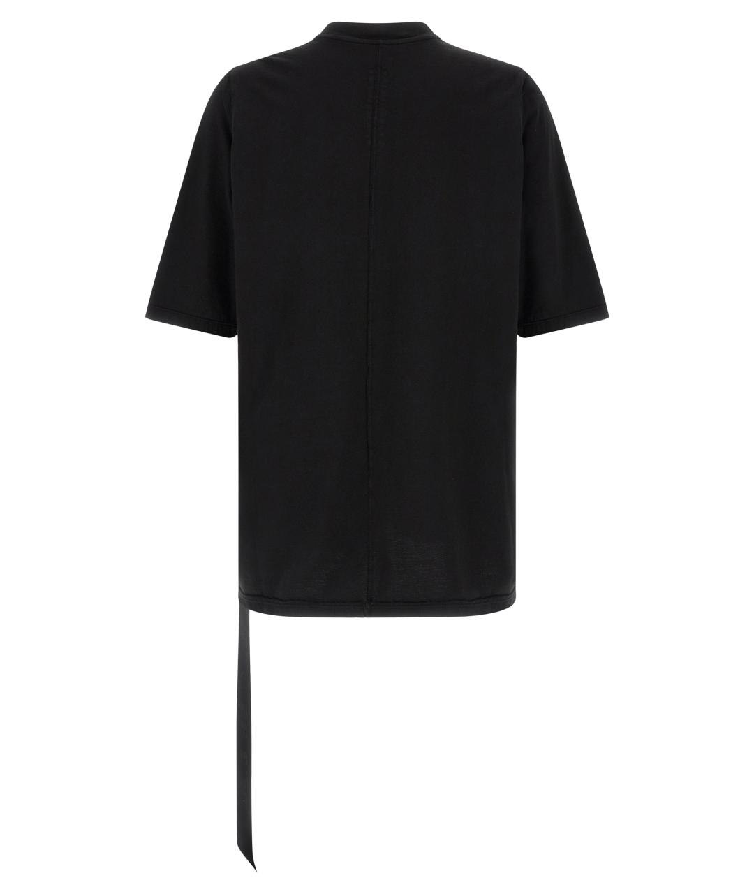 RICK OWENS DRKSHDW Черная хлопковая футболка, фото 2
