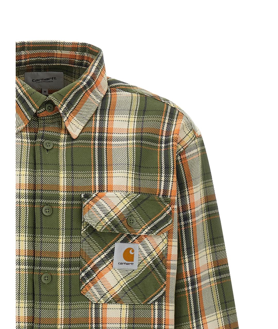 CARHARTT WIP Зеленая хлопковая кэжуал рубашка, фото 3