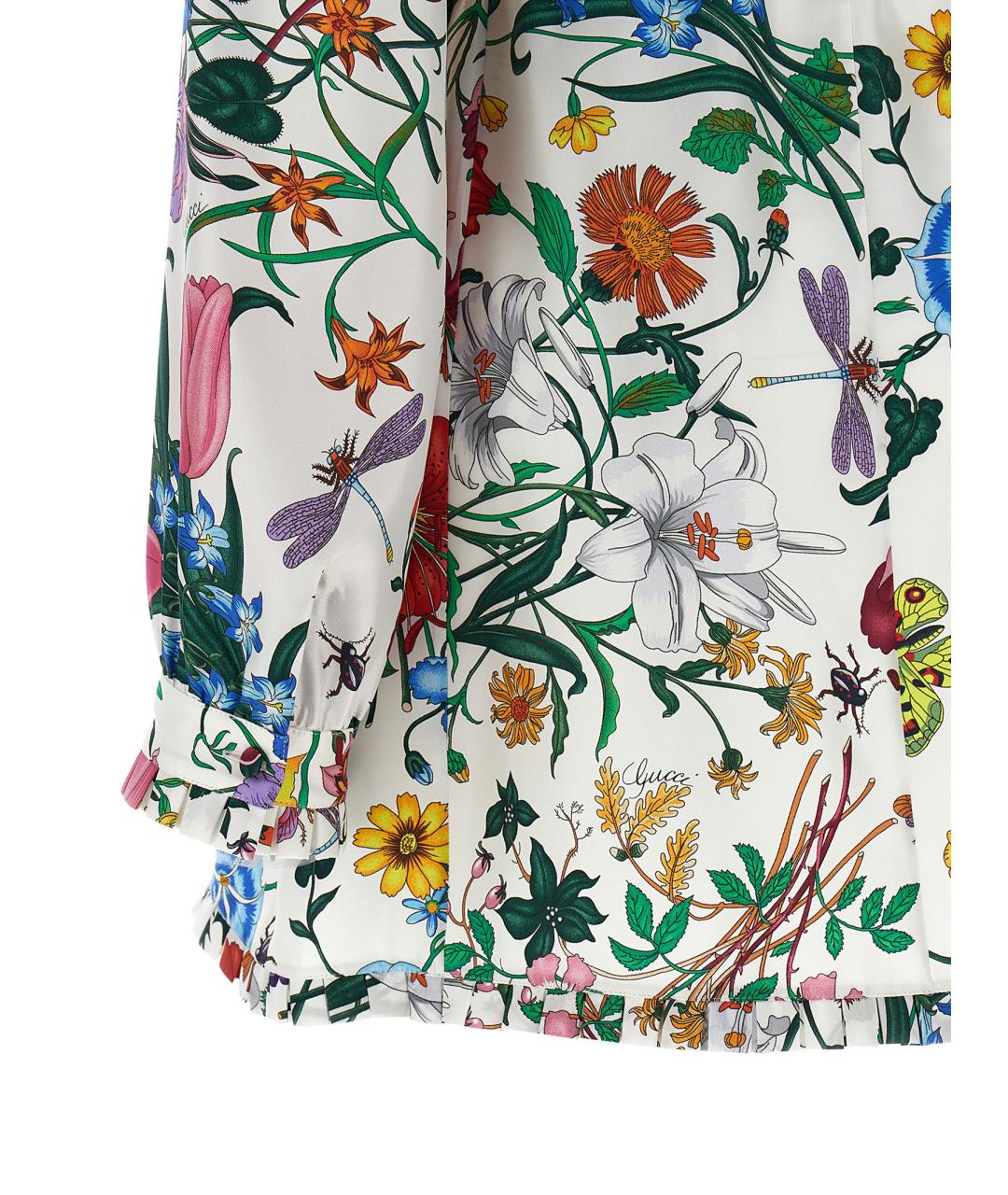 GUCCI Мульти шелковое коктейльное платье, фото 4