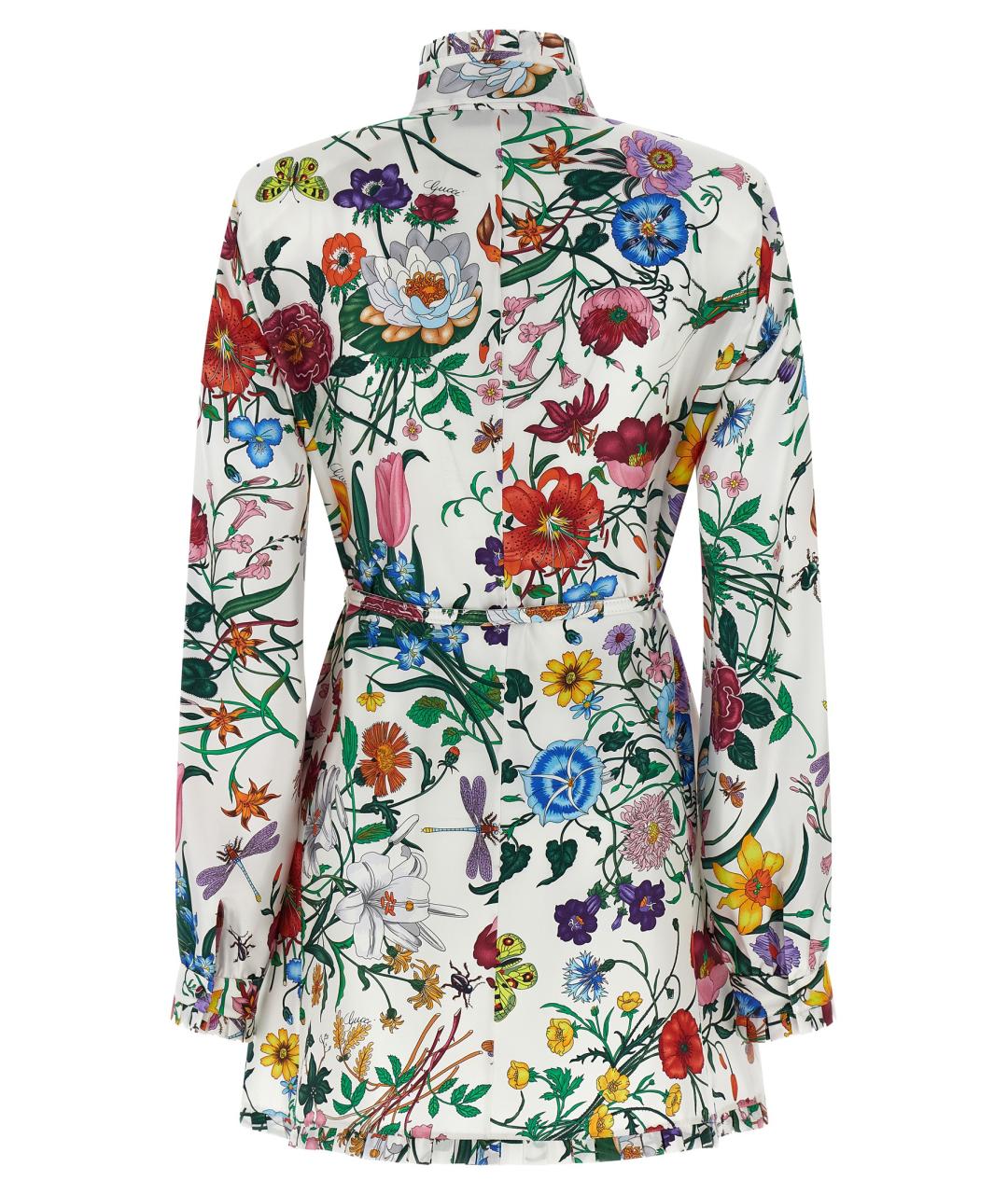 GUCCI Мульти шелковое коктейльное платье, фото 2