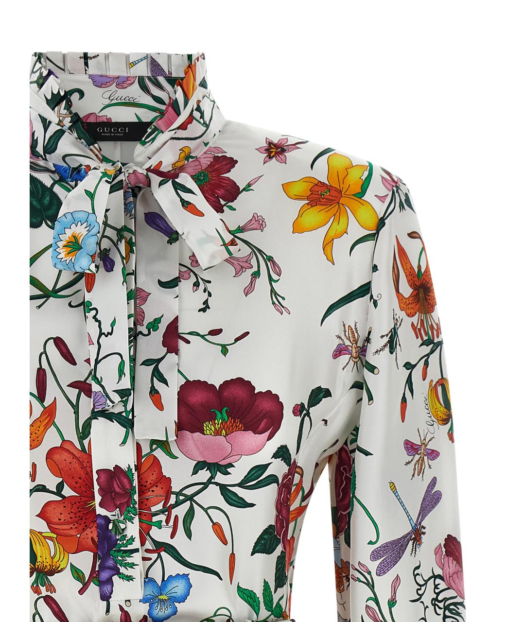 GUCCI Мульти шелковое коктейльное платье, фото 3