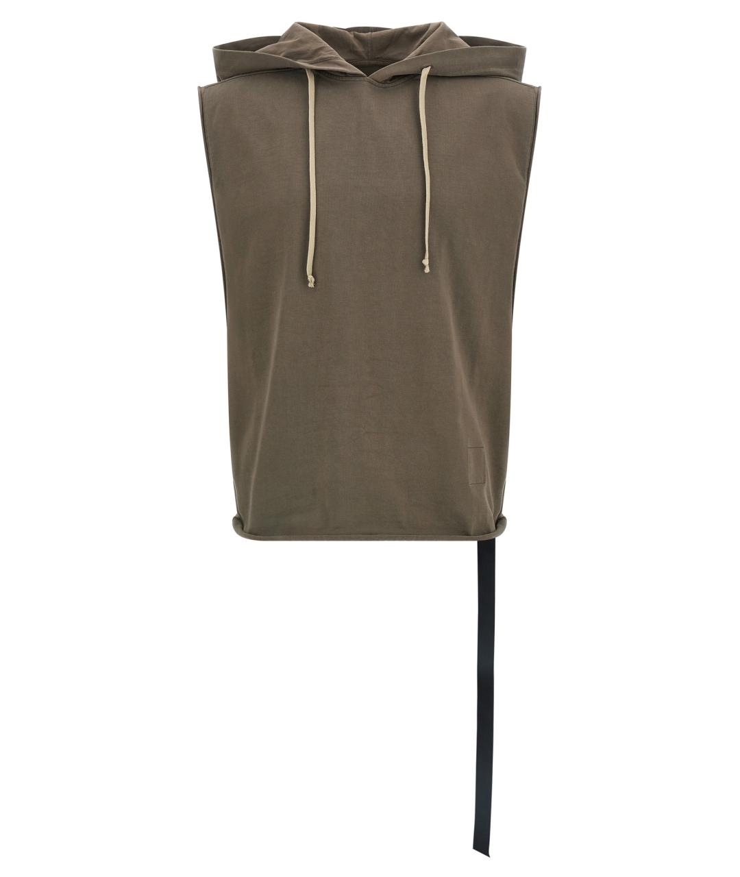 RICK OWENS DRKSHDW Коричневая хлопковая майка, фото 1