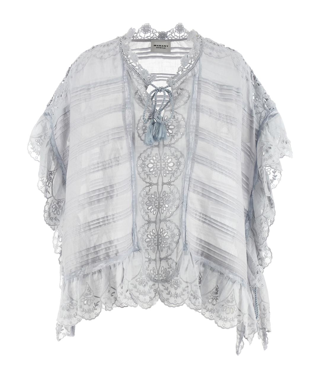 ISABEL MARANT ETOILE Голубая хлопковая блузы, фото 1