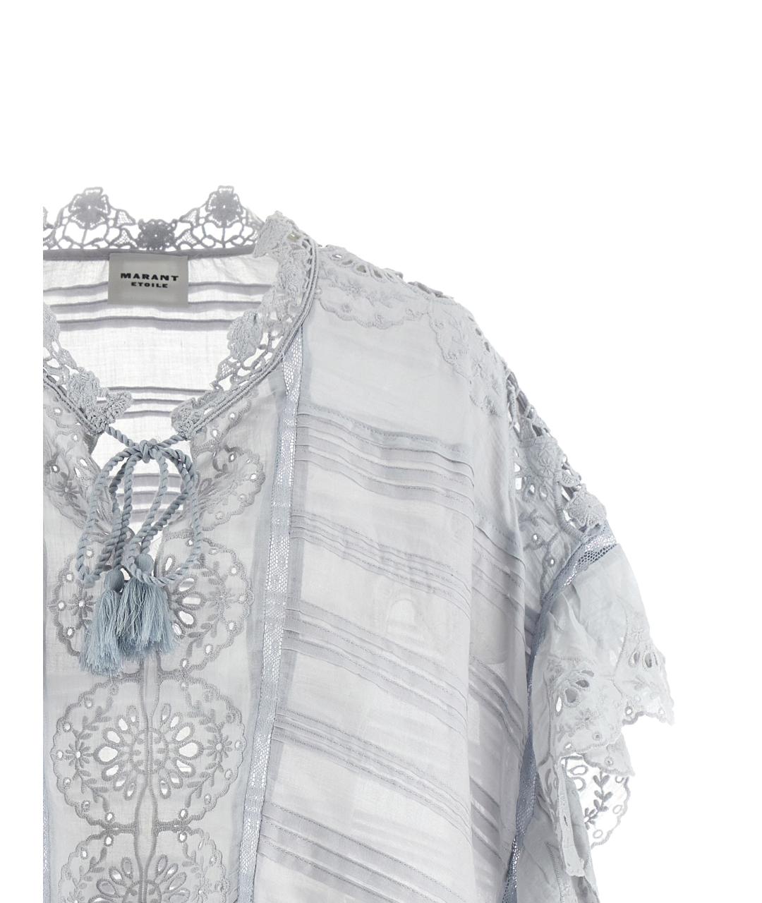 ISABEL MARANT ETOILE Голубая хлопковая блузы, фото 3