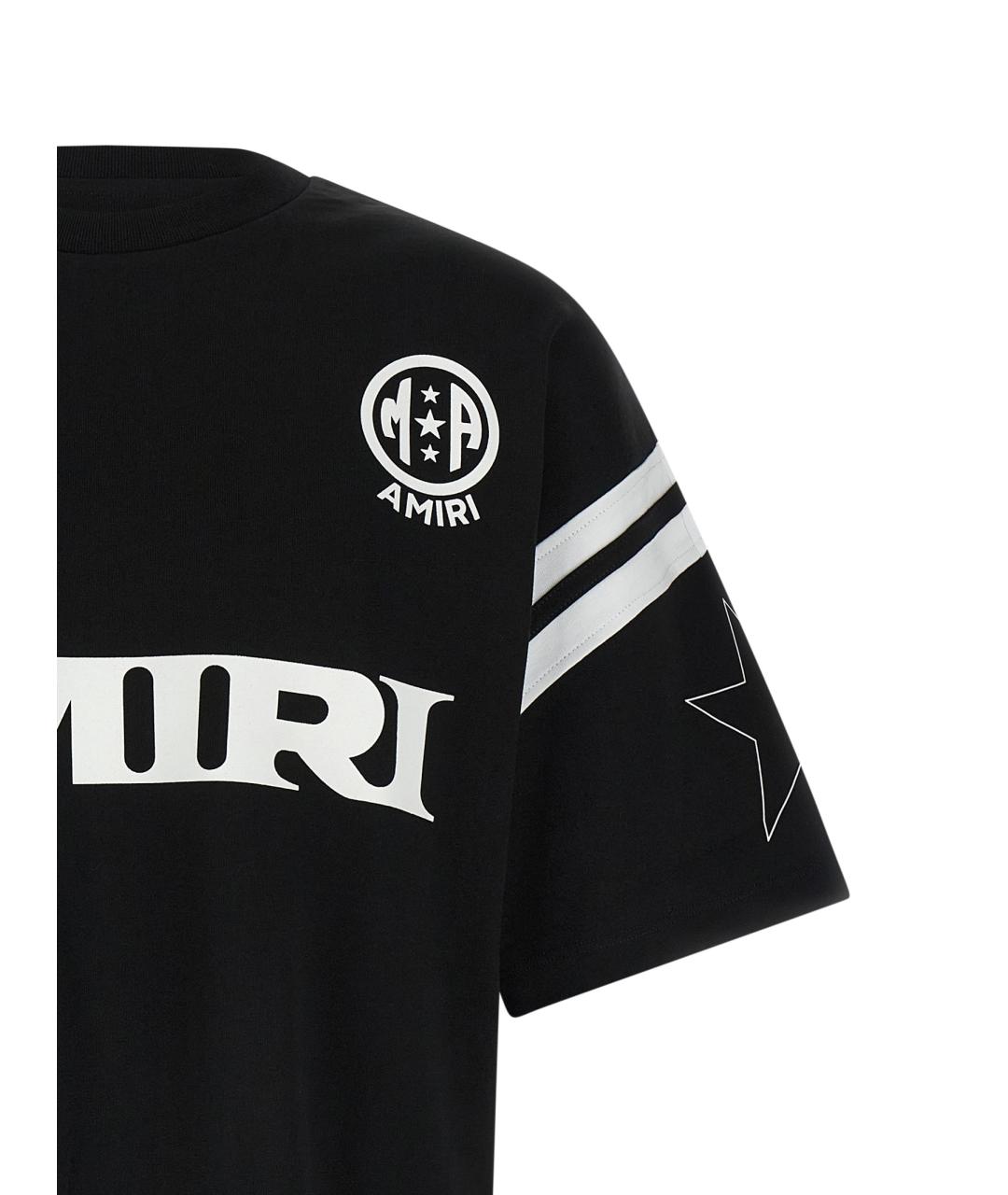 AMIRI Черная хлопковая футболка, фото 3