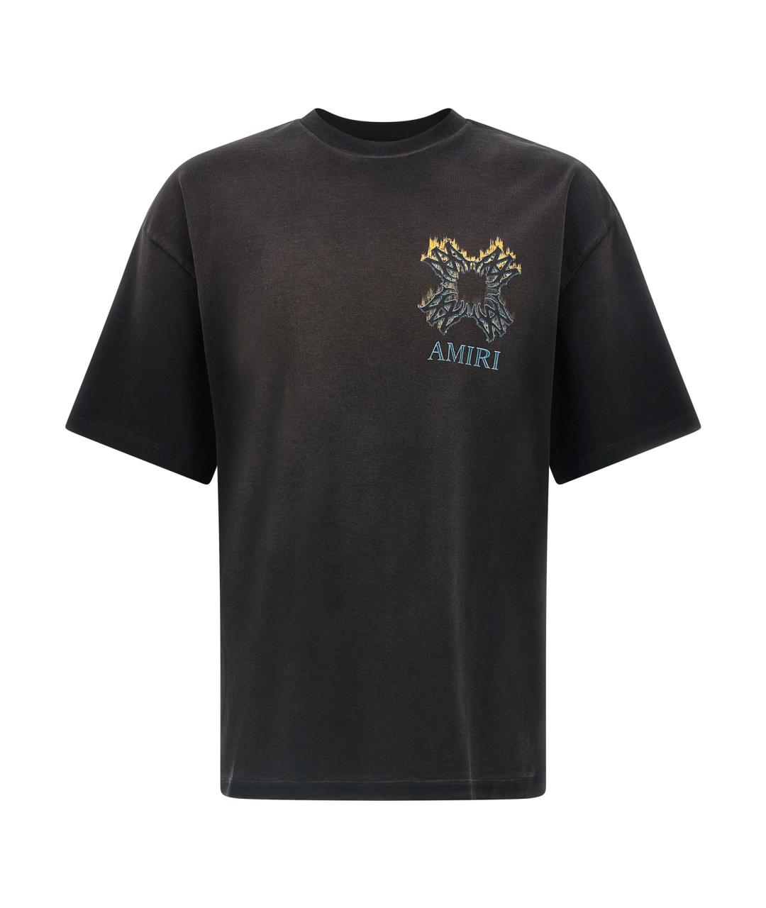 AMIRI Черная хлопковая футболка, фото 1