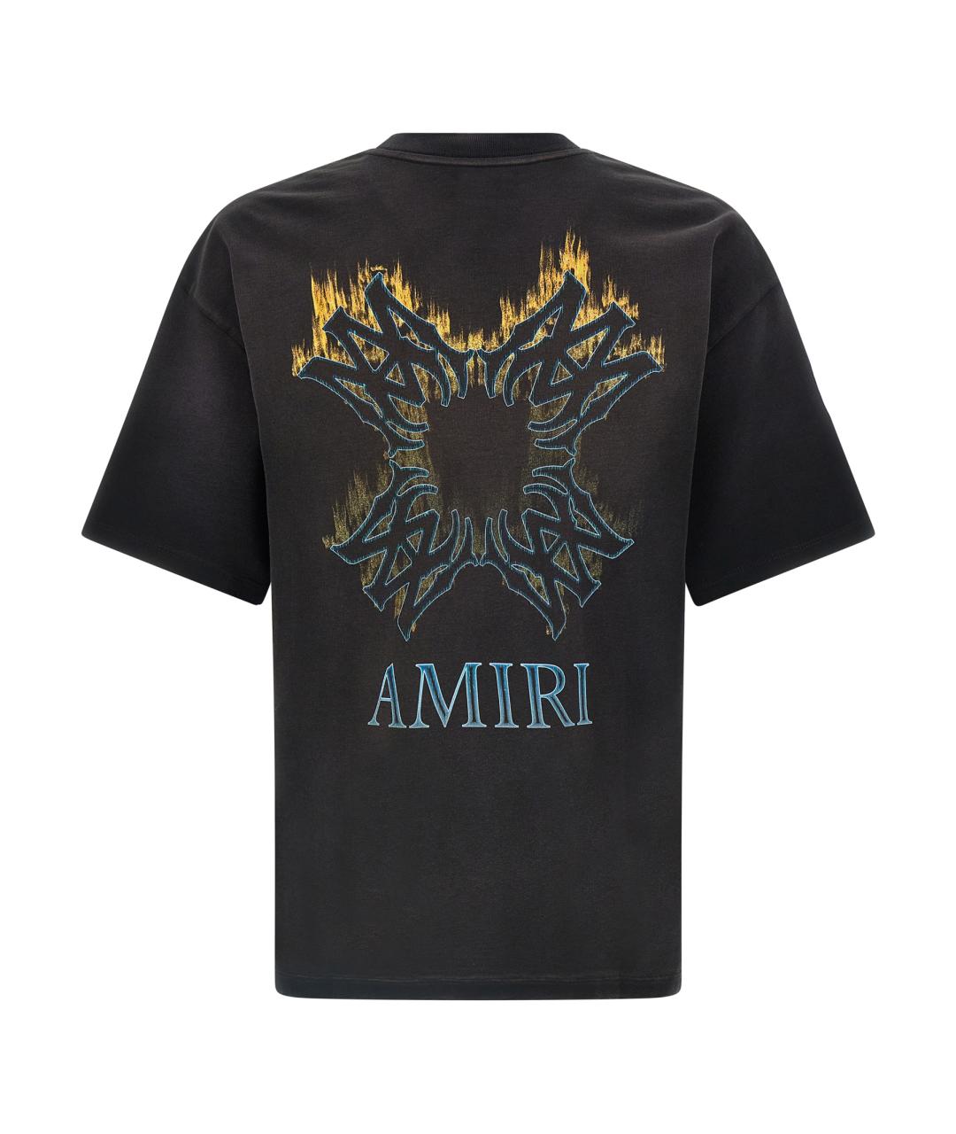 AMIRI Черная хлопковая футболка, фото 2