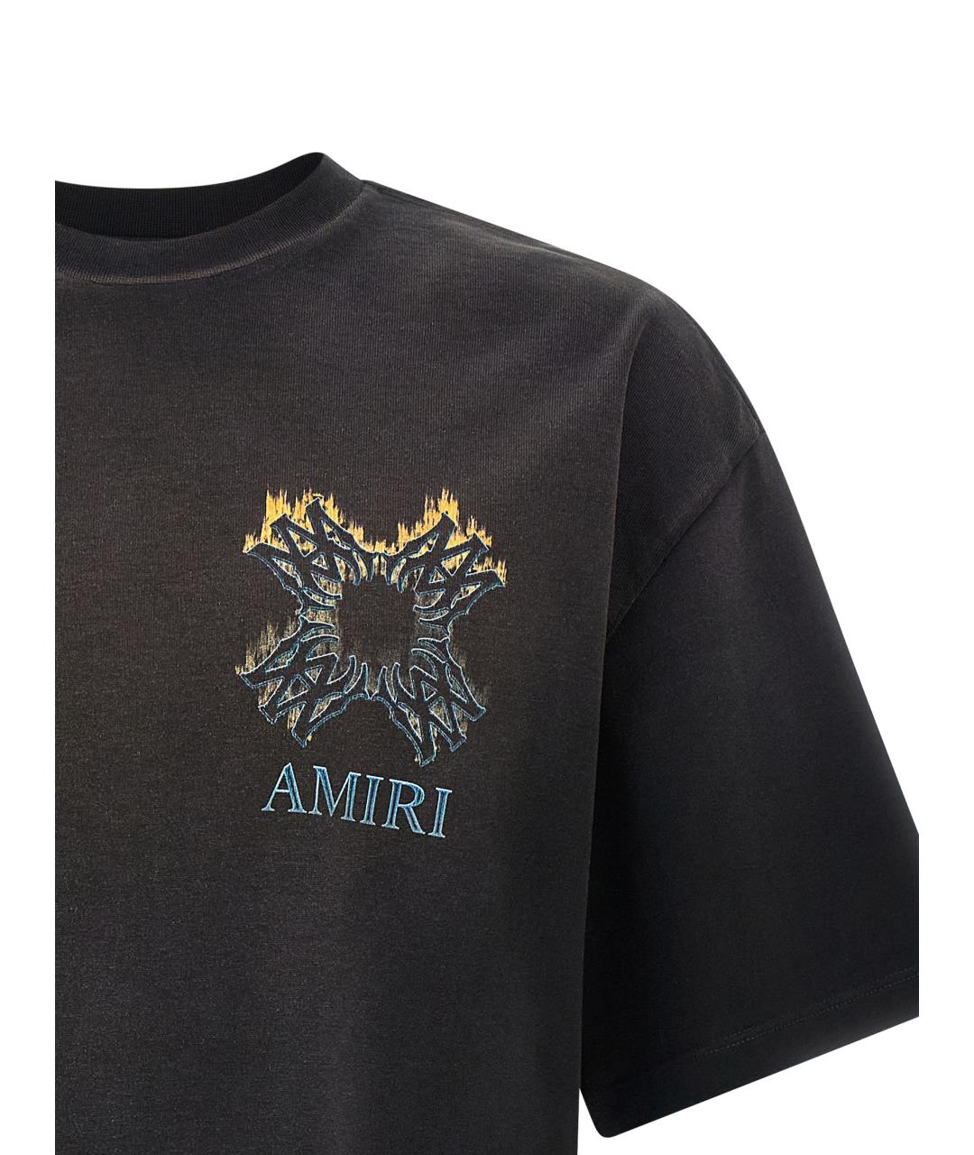 AMIRI Черная хлопковая футболка, фото 3