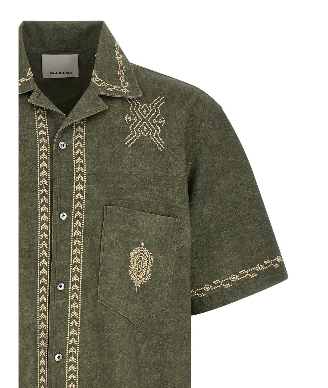 ISABEL MARANT Зеленая хлопковая кэжуал рубашка, фото 3