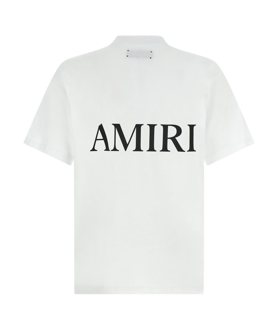 AMIRI Белая хлопковая футболка, фото 2
