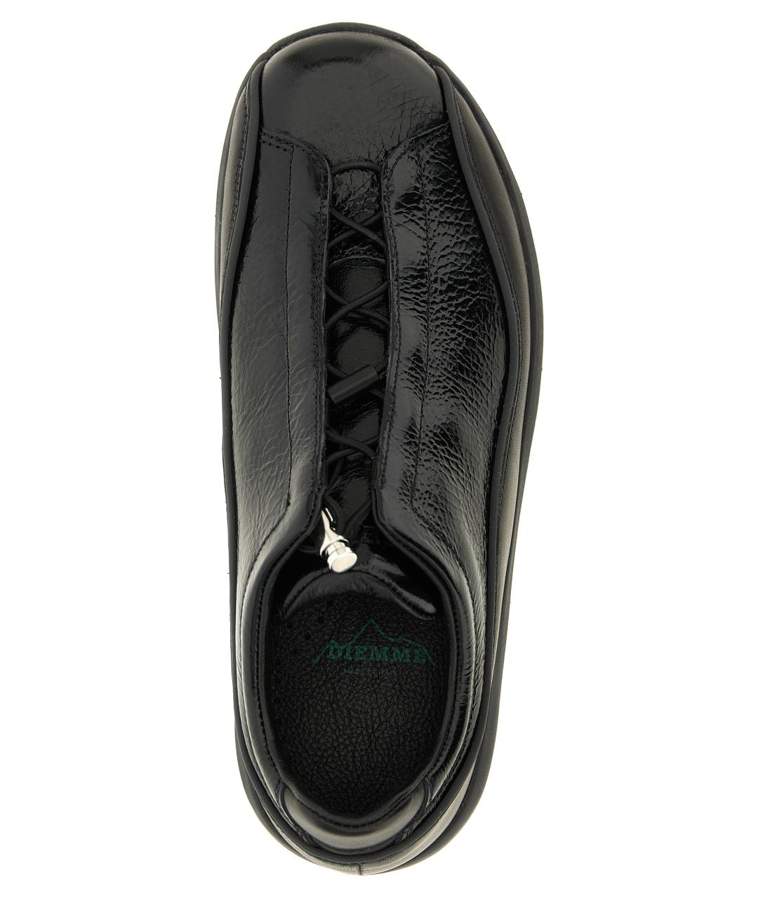 DIEMME Черные кожаные низкие кроссовки / кеды, фото 4