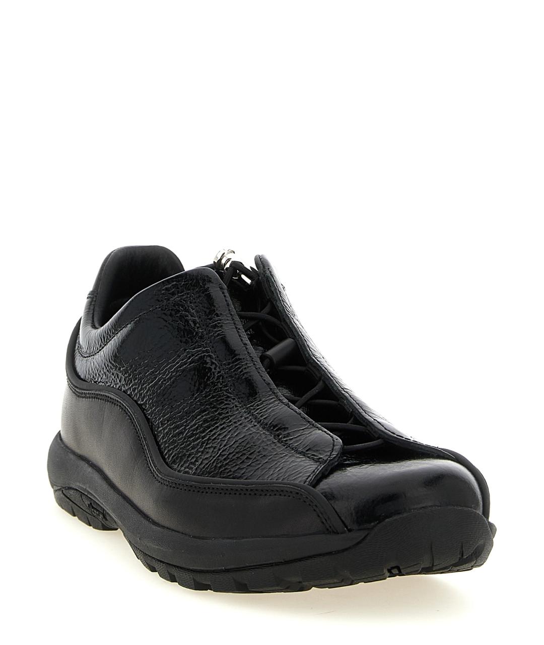 DIEMME Черные кожаные низкие кроссовки / кеды, фото 2