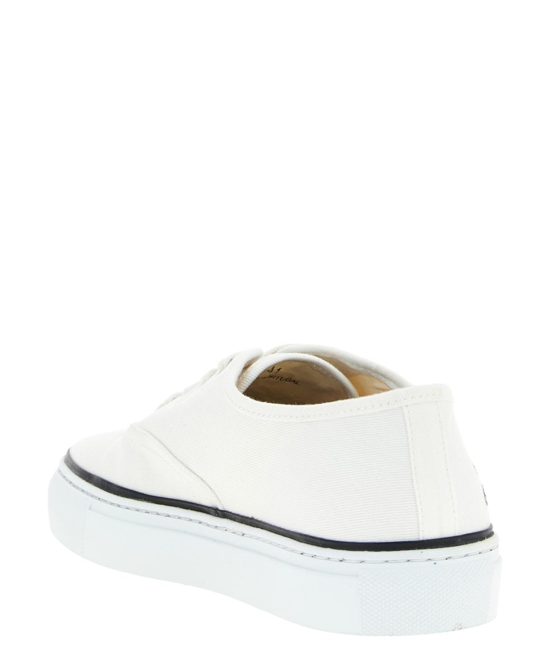 JACQUEMUS Белые текстильные низкие кроссовки / кеды, фото 3