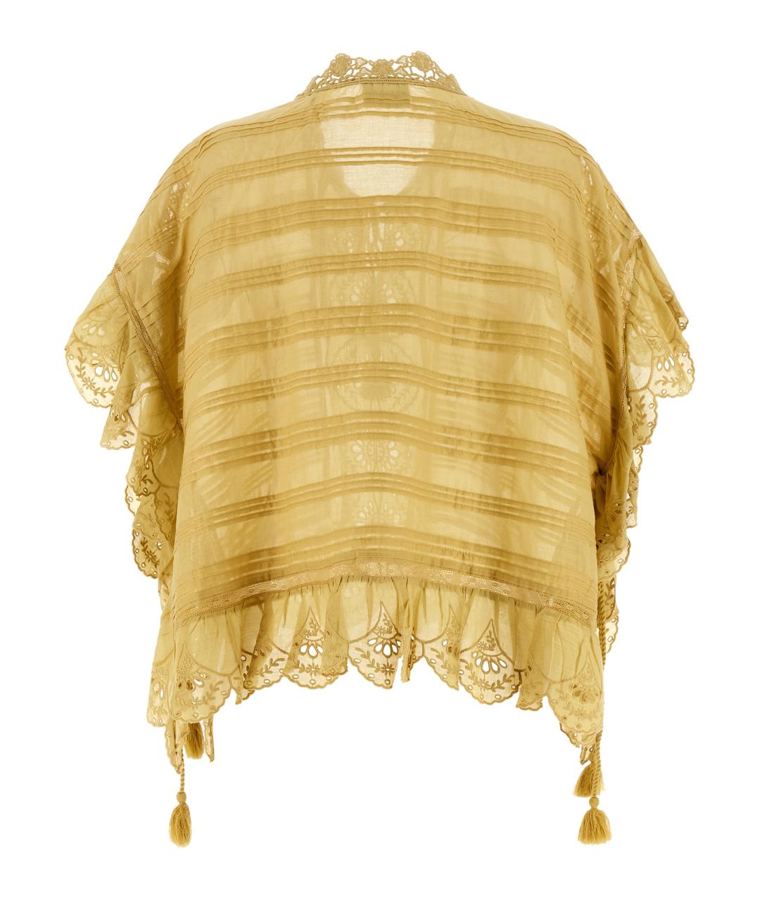 ISABEL MARANT ETOILE Желтая хлопковая блузы, фото 2