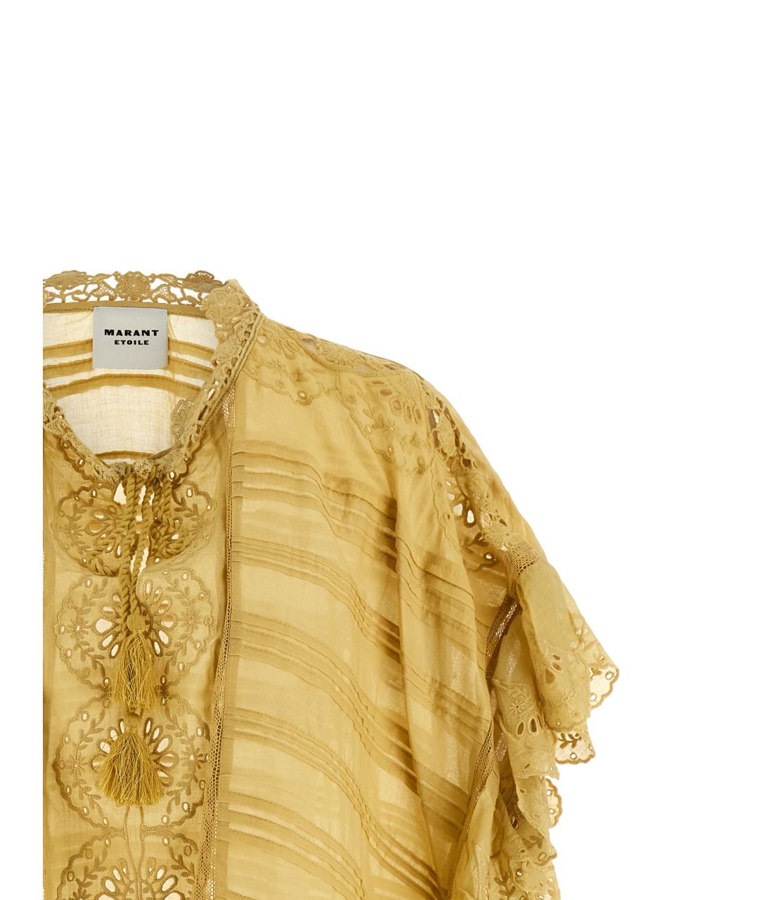 ISABEL MARANT ETOILE Желтая хлопковая блузы, фото 3