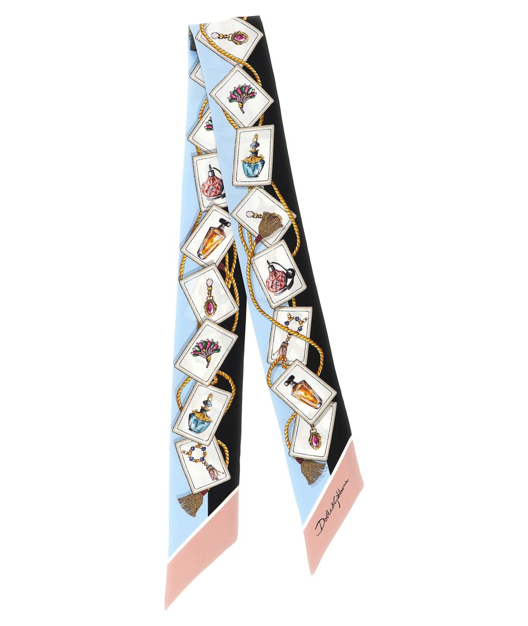 DOLCE&GABBANA Мульти шелковый шарф, фото 1