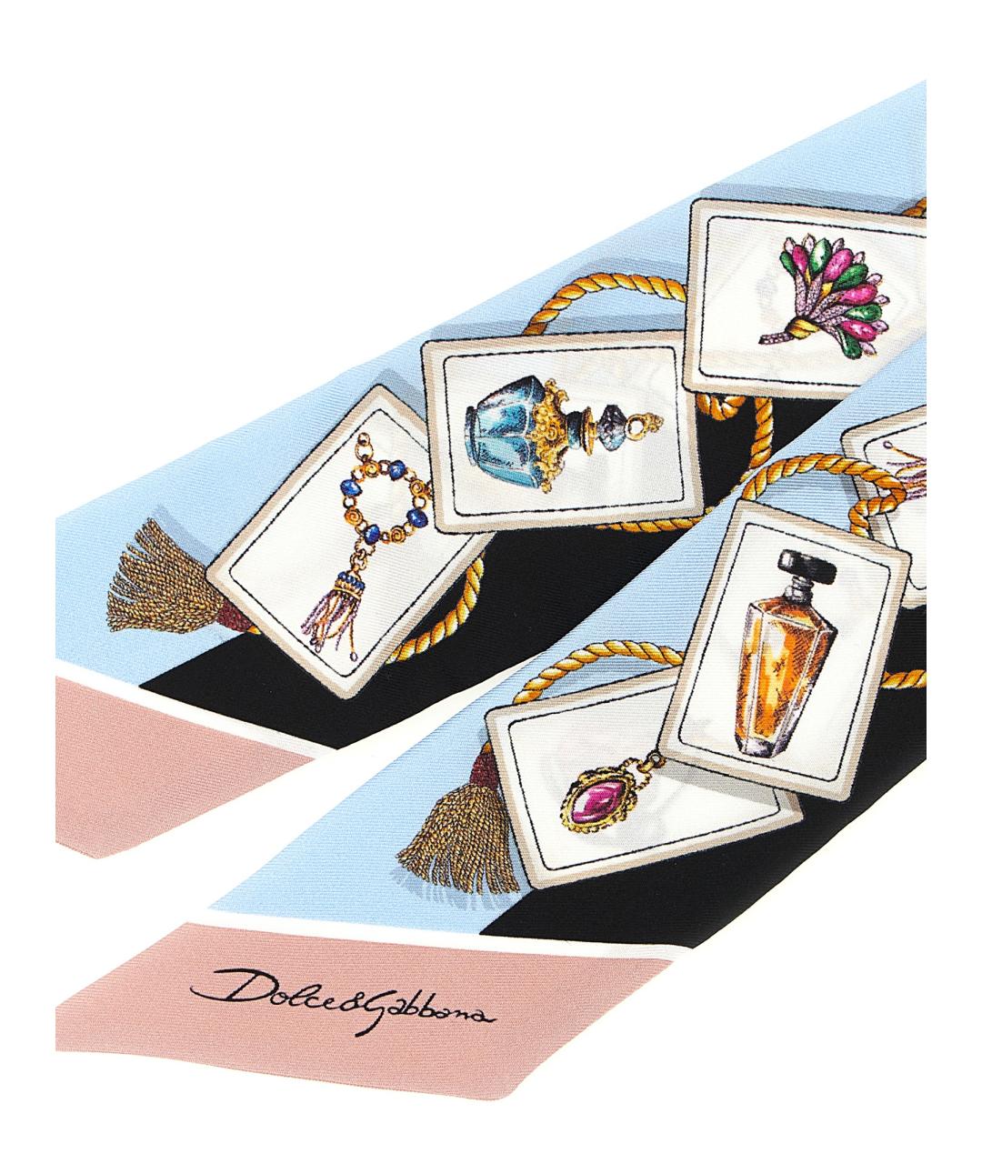 DOLCE&GABBANA Мульти шелковый шарф, фото 3
