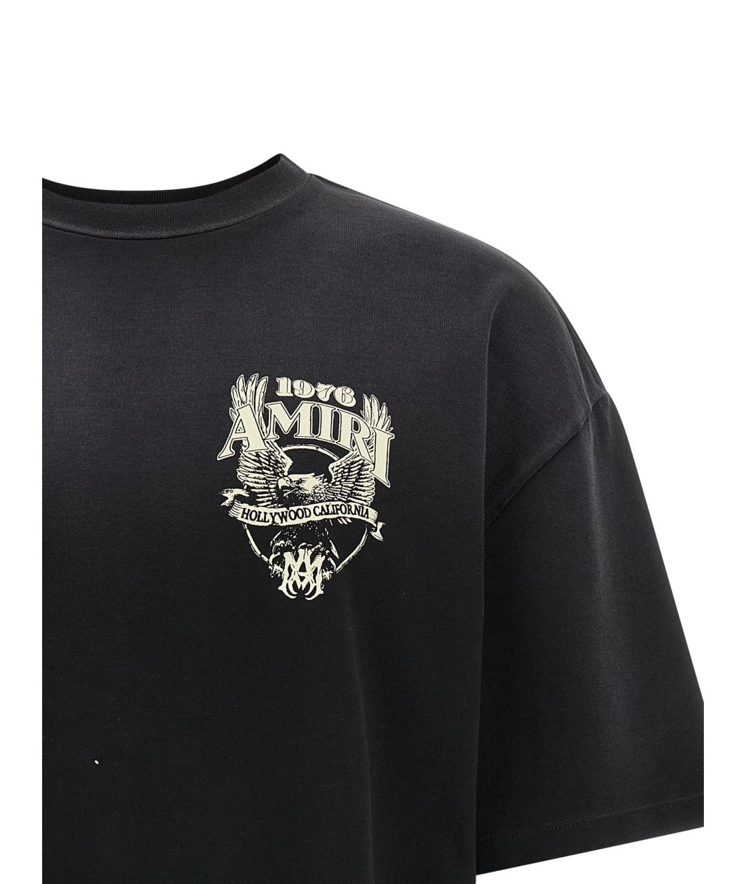 AMIRI Черная хлопковая футболка, фото 3