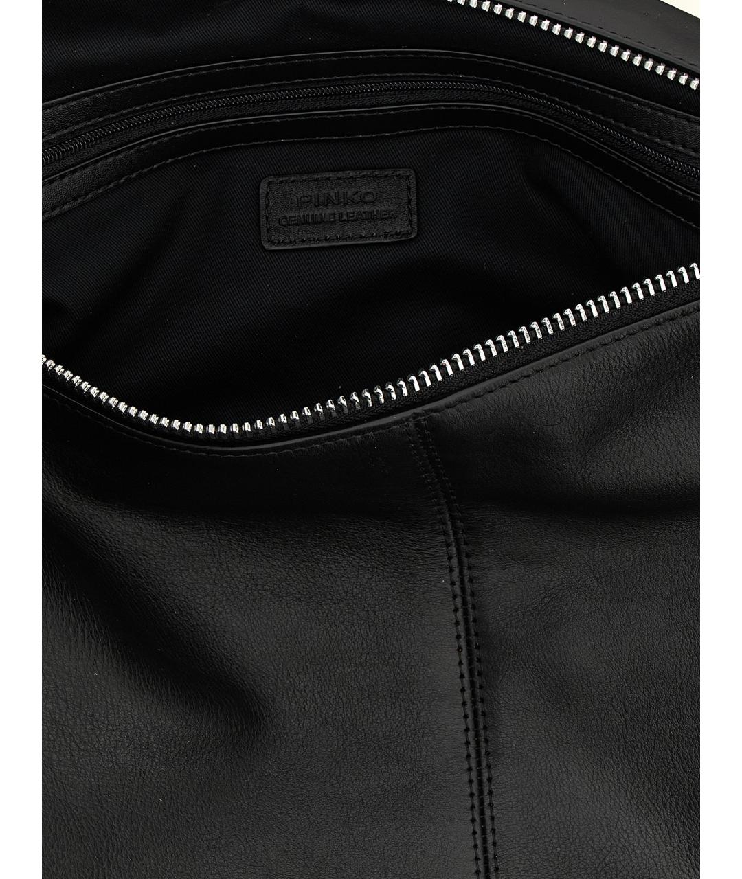 PINKO Черная кожаная сумка через плечо, фото 4