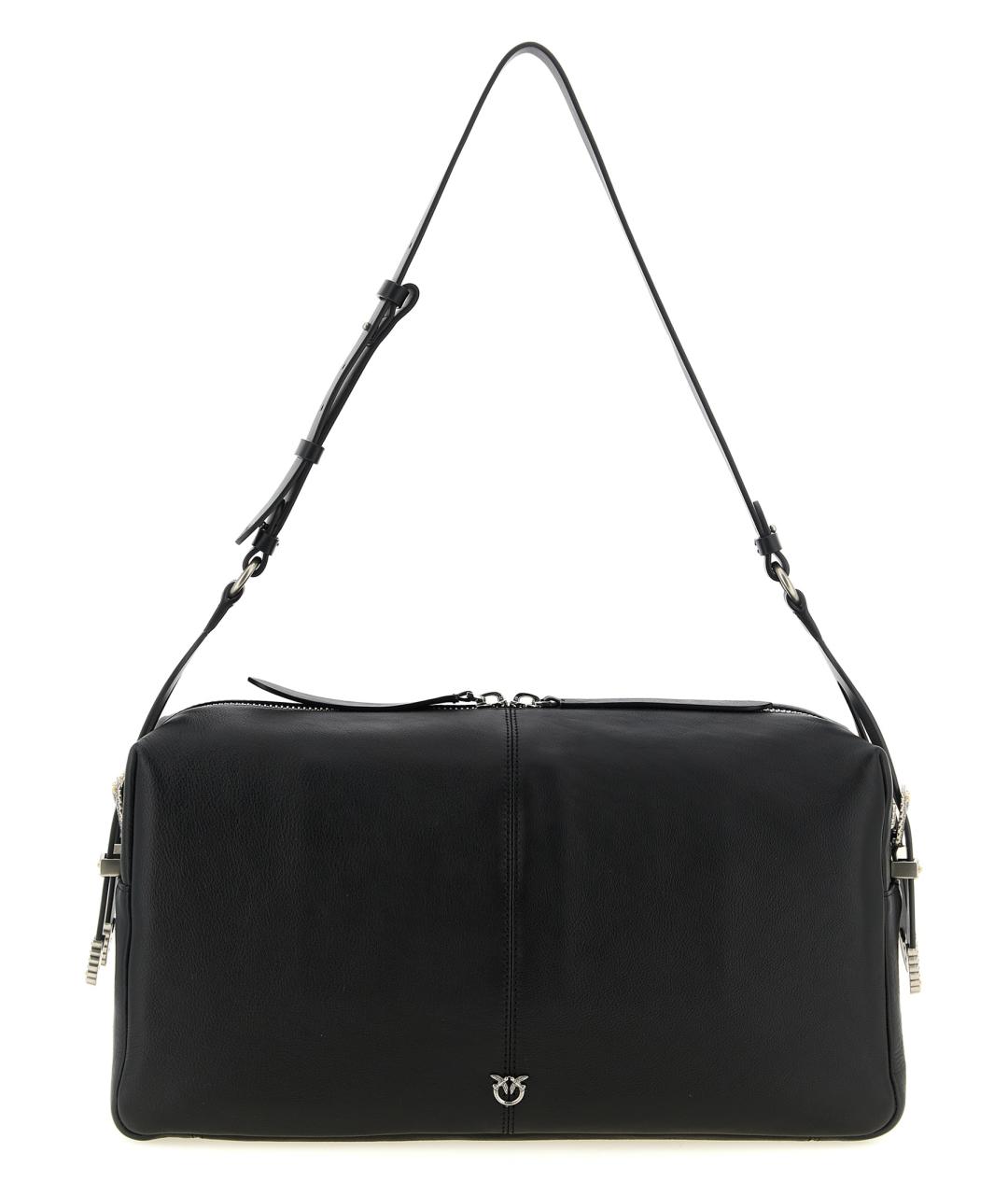 PINKO Черная кожаная сумка через плечо, фото 1