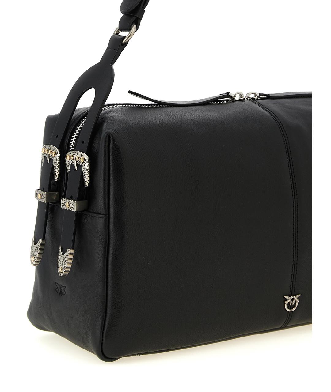 PINKO Черная кожаная сумка через плечо, фото 3