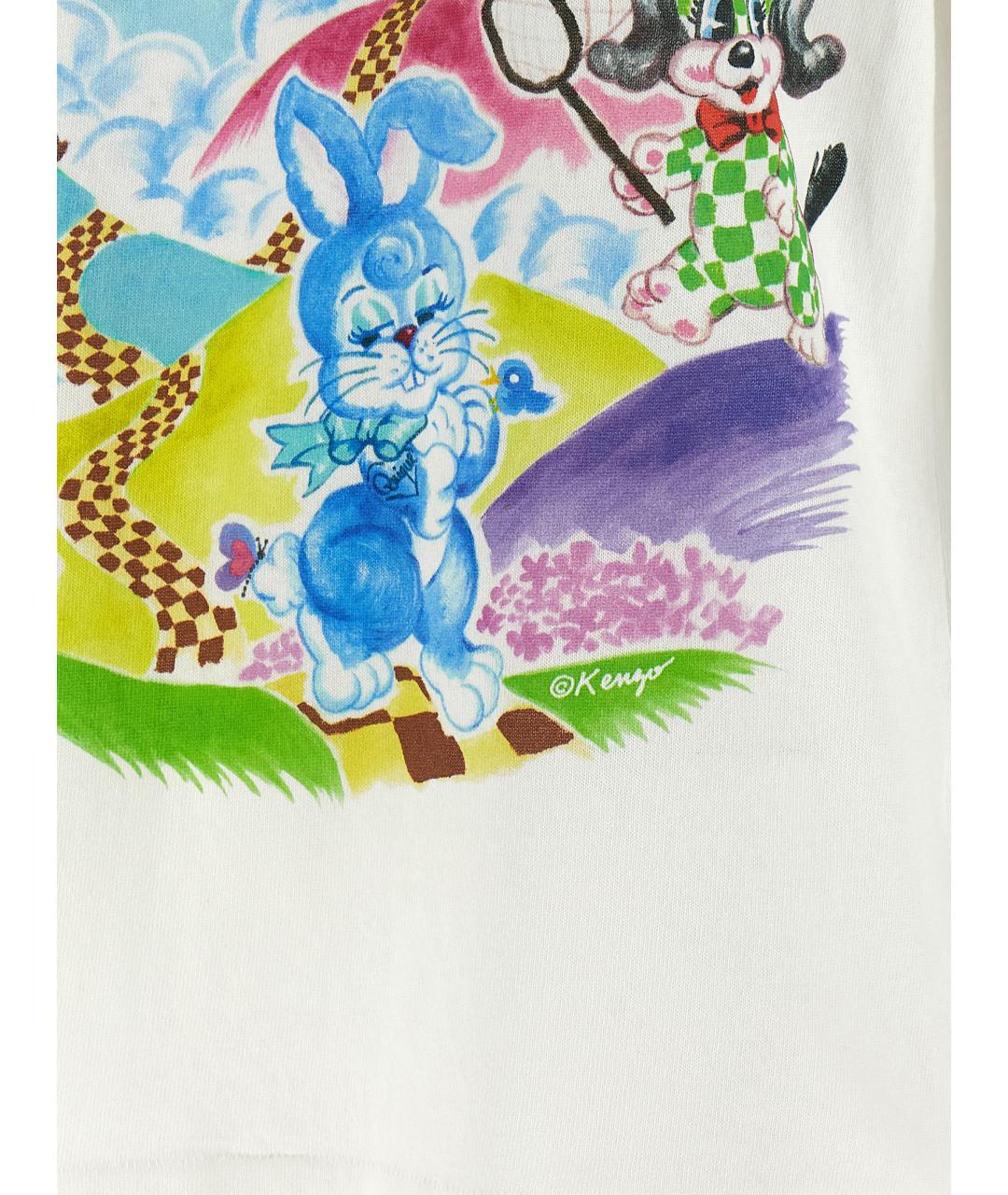 KENZO Белая хлопковая футболка, фото 4