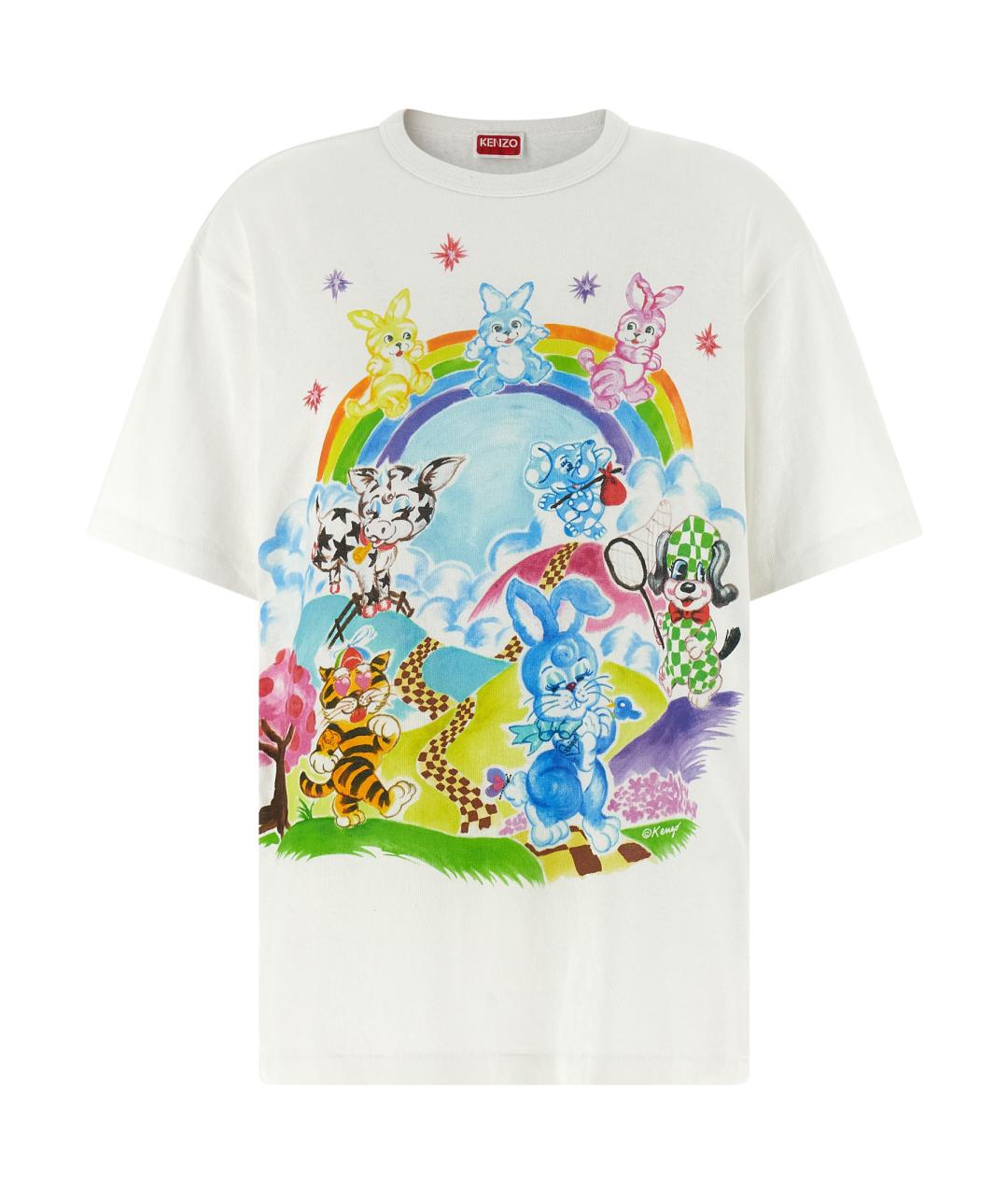 KENZO Белая хлопковая футболка, фото 1