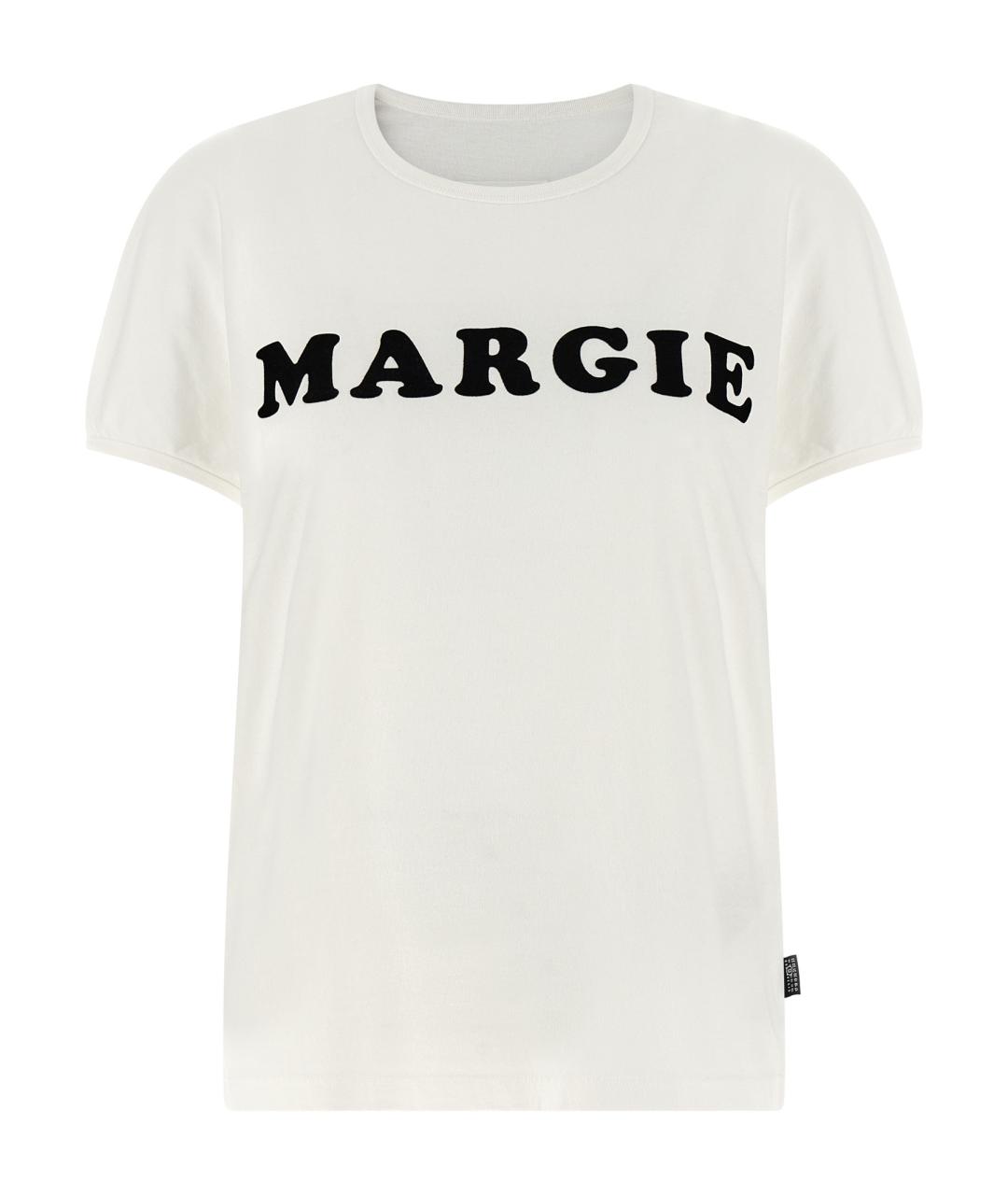 MM6 MAISON MARGIELA Белая хлопковая футболка, фото 1
