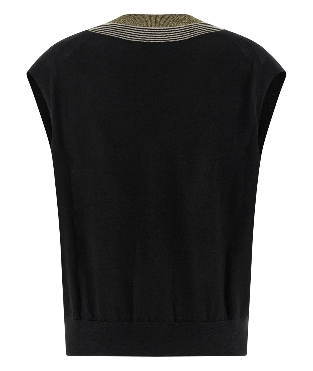 BRUNELLO CUCINELLI Черная кашемировая жилетка, фото 2