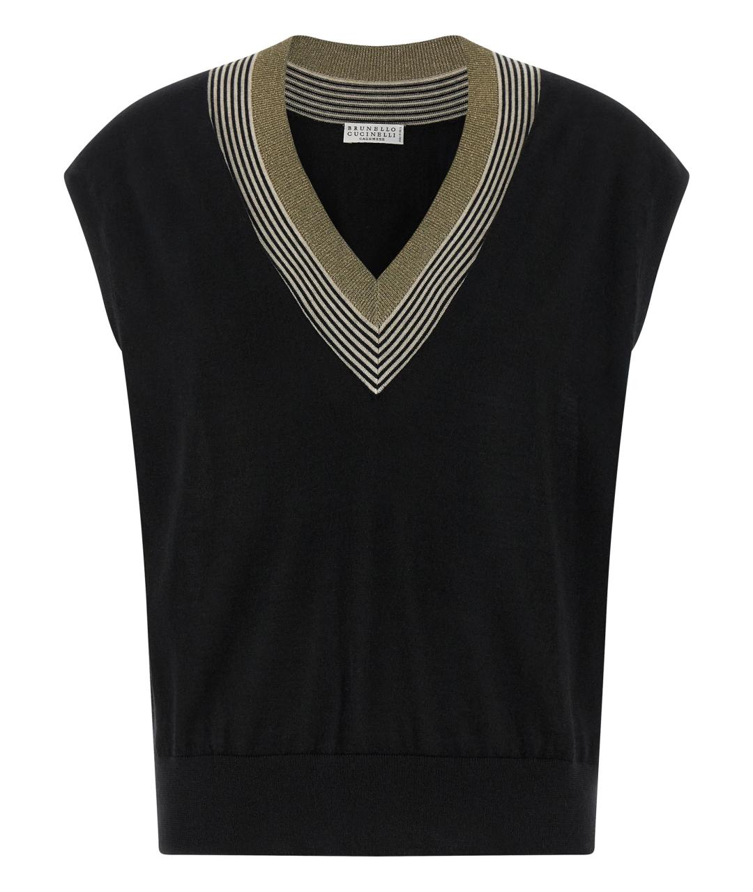 BRUNELLO CUCINELLI Черная кашемировая жилетка, фото 1