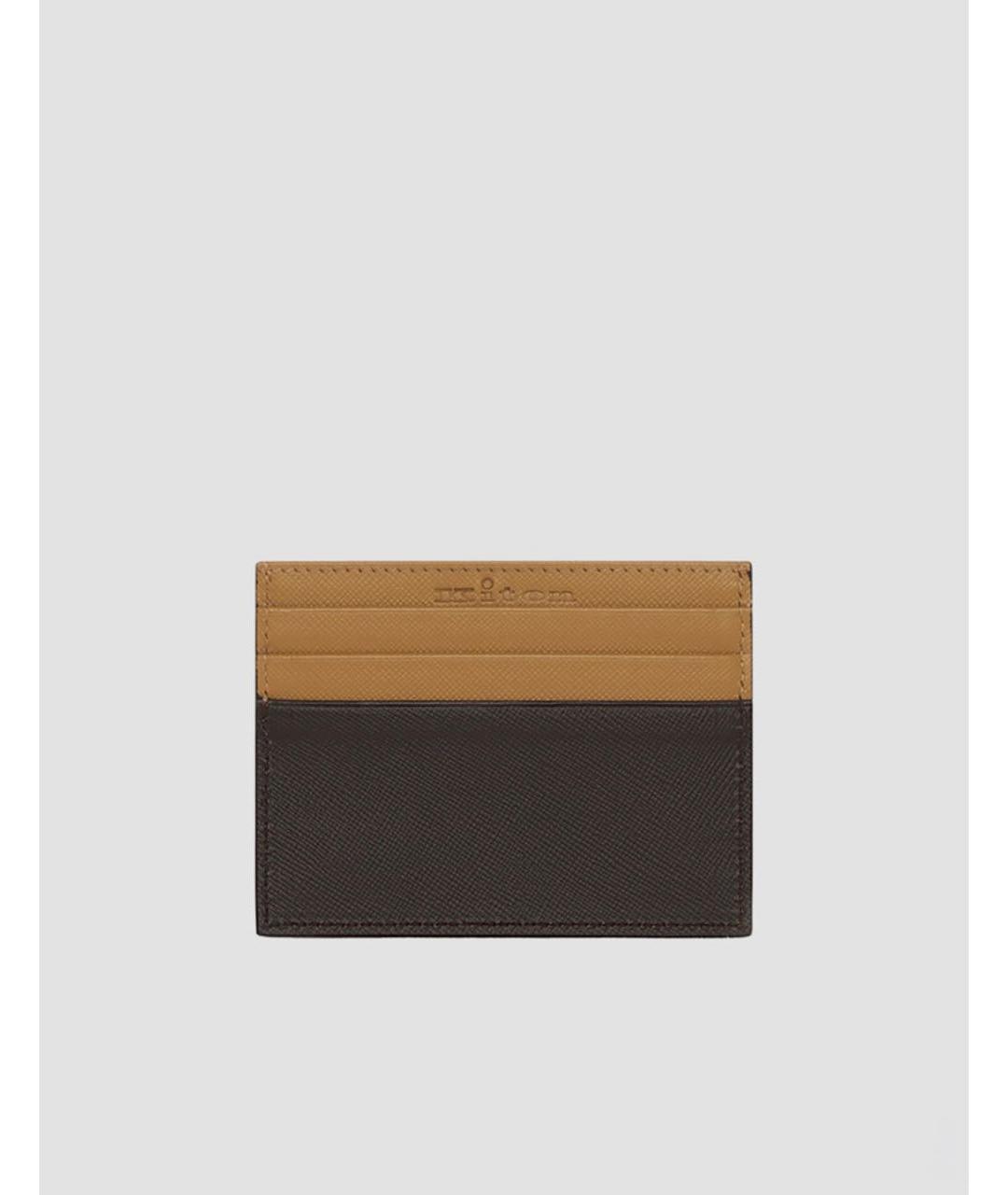 KITON Коричневый кожаный кардхолдер, фото 2