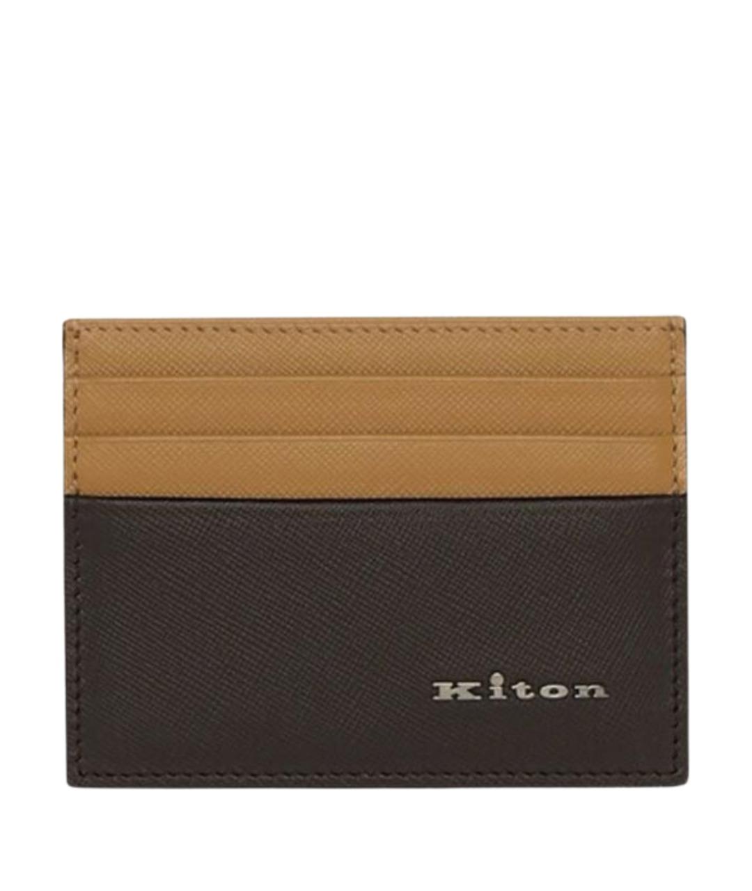 KITON Коричневый кожаный кардхолдер, фото 1