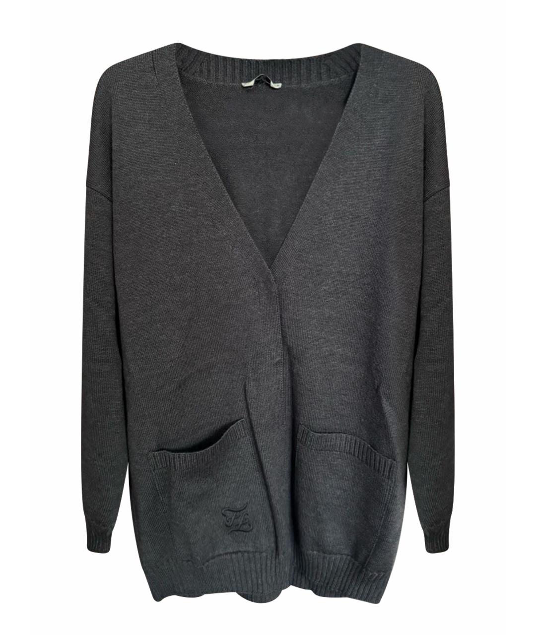 FENDI Серый шерстяной кардиган, фото 1