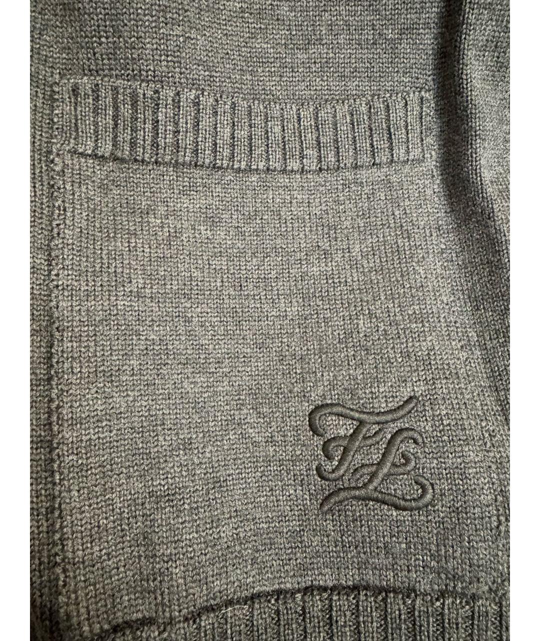FENDI Серый шерстяной кардиган, фото 3