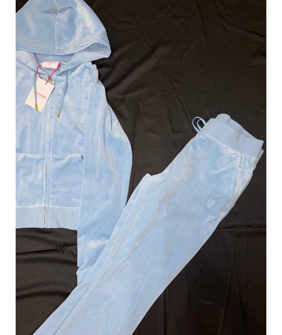 JUICY COUTURE Голубой полиэстеровый костюм с брюками, фото 4