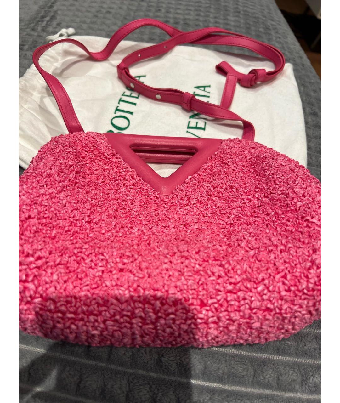 BOTTEGA VENETA Розовая сумка с короткими ручками, фото 8