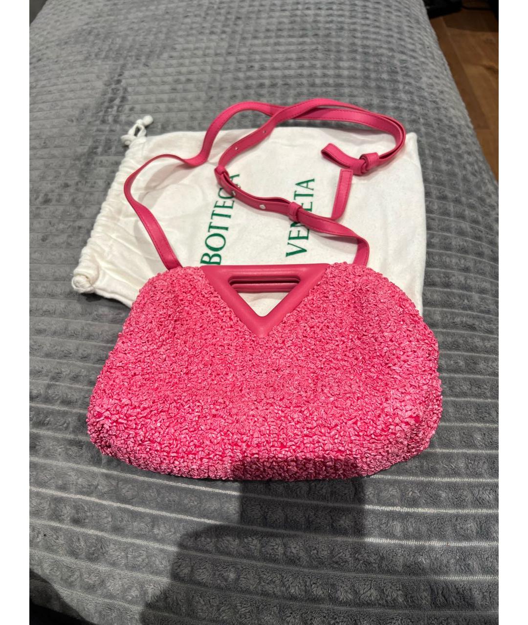BOTTEGA VENETA Розовая сумка с короткими ручками, фото 7