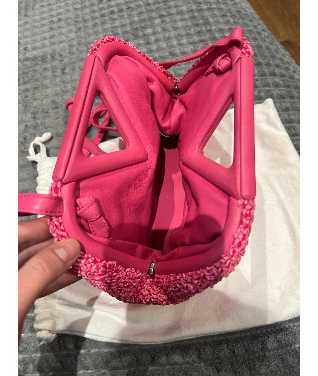 BOTTEGA VENETA Розовая сумка с короткими ручками, фото 5