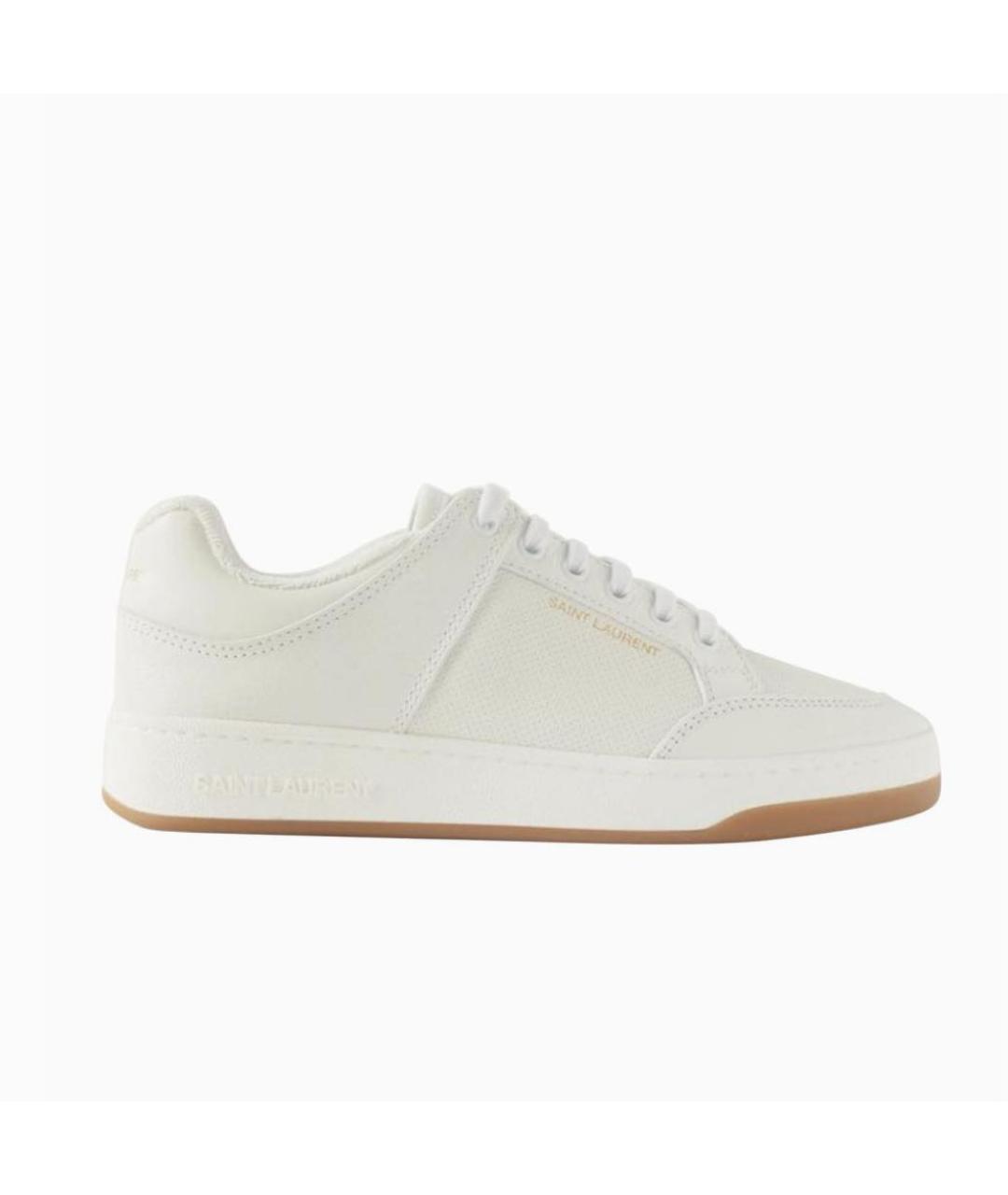 SAINT LAURENT Белые кожаные кеды, фото 5