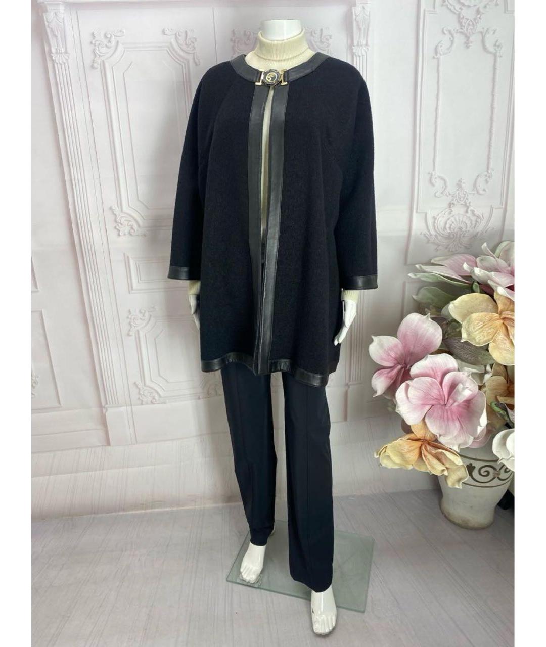 CAVALLI CLASS Черное шерстяное пальто, фото 7