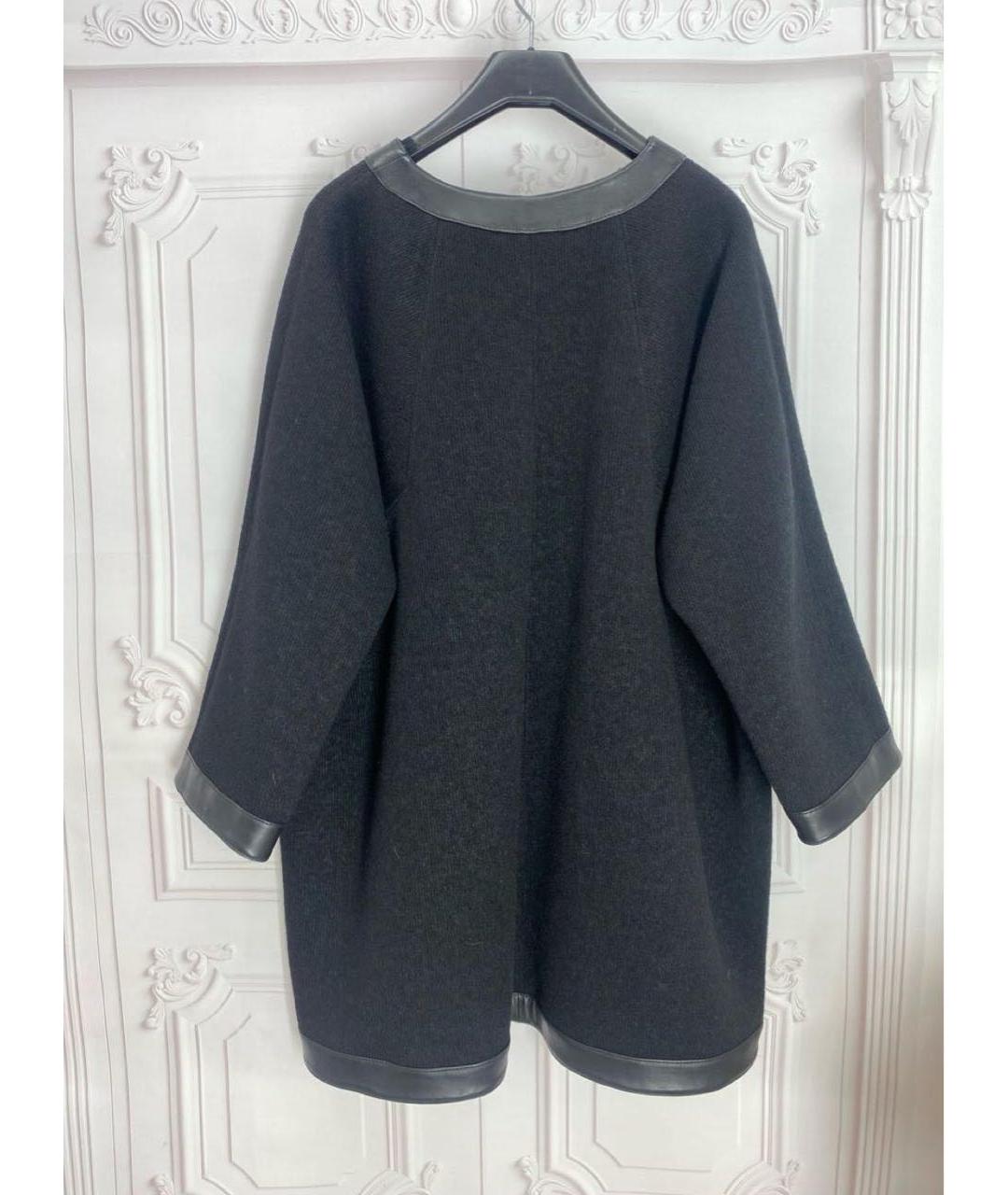 CAVALLI CLASS Черное шерстяное пальто, фото 6