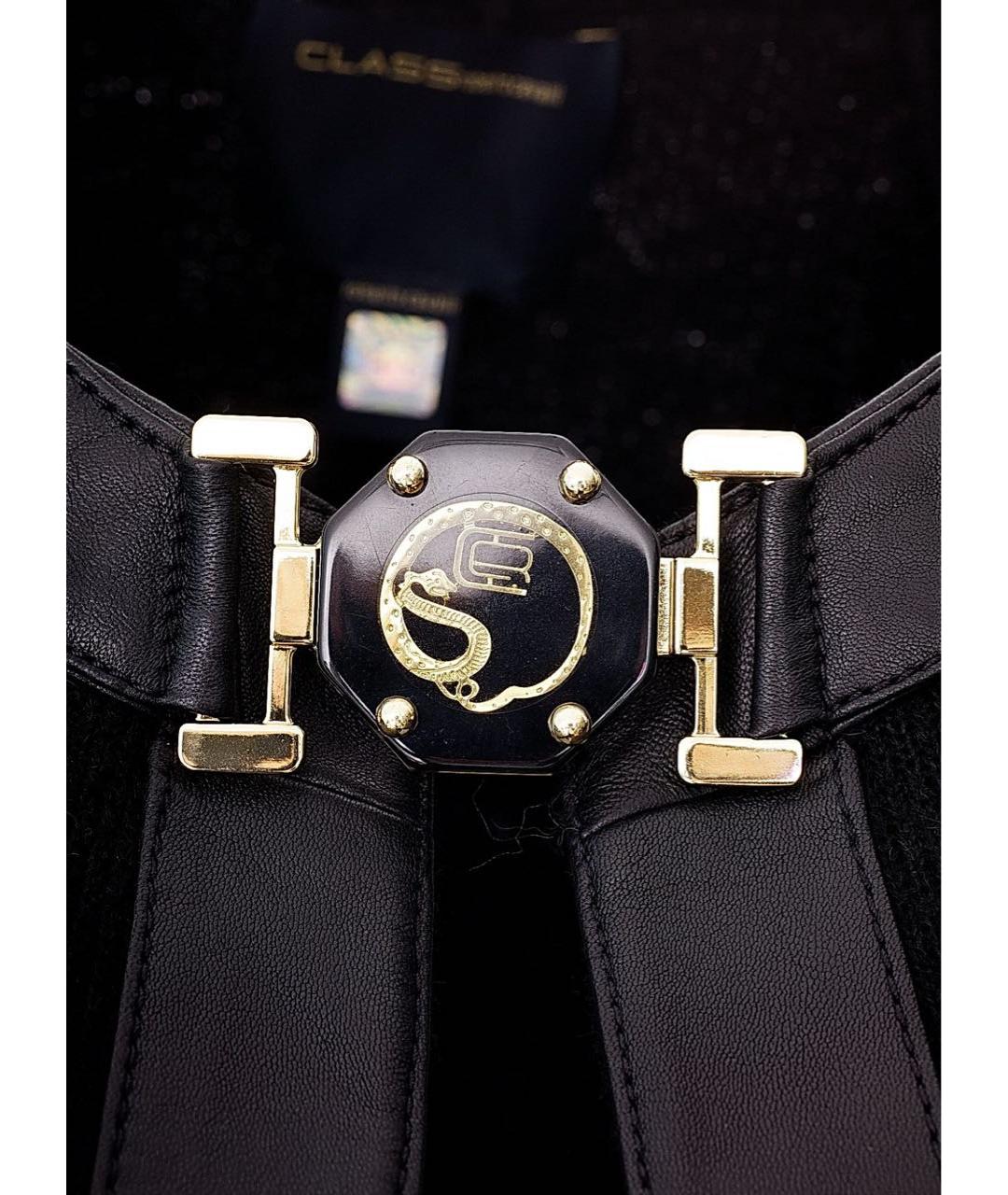 CAVALLI CLASS Черное шерстяное пальто, фото 4