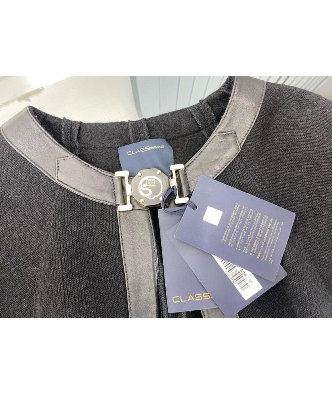 CAVALLI CLASS Черное шерстяное пальто, фото 3