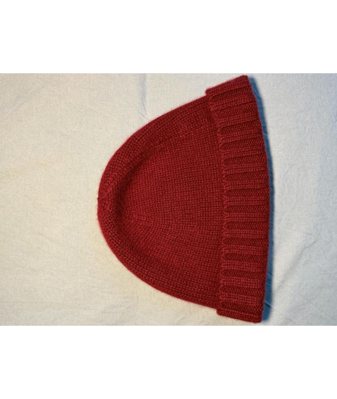 LORO PIANA Бордовая кашемировая шапка, фото 6