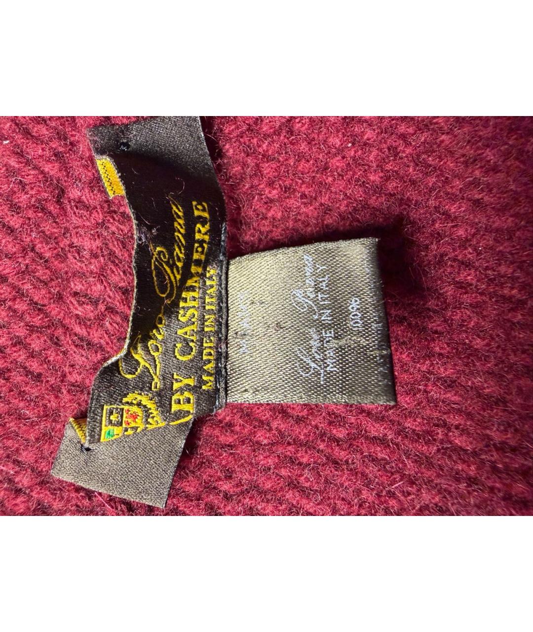 LORO PIANA Бордовая кашемировая шапка, фото 4