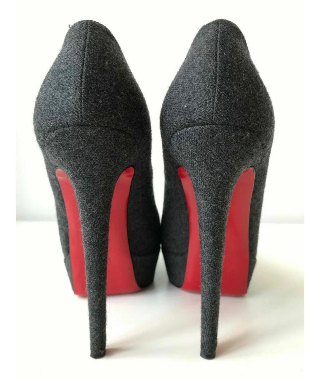 CHRISTIAN LOUBOUTIN Антрацитовые туфли, фото 3