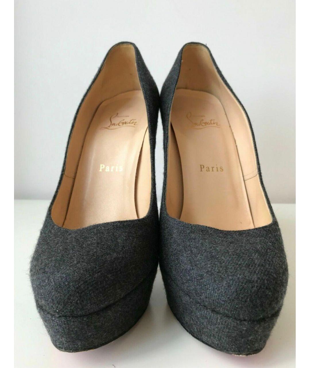 CHRISTIAN LOUBOUTIN Антрацитовые туфли, фото 2