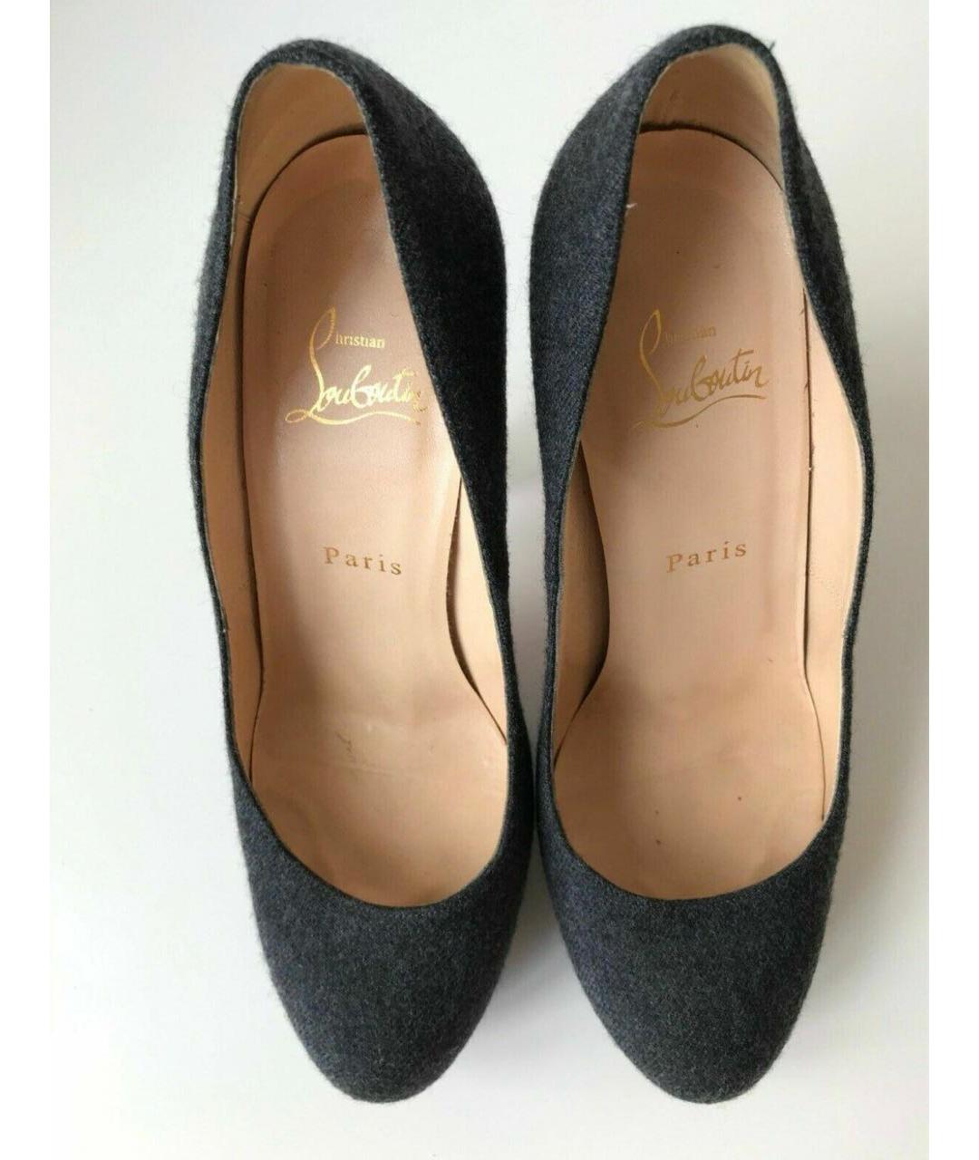 CHRISTIAN LOUBOUTIN Антрацитовые туфли, фото 4