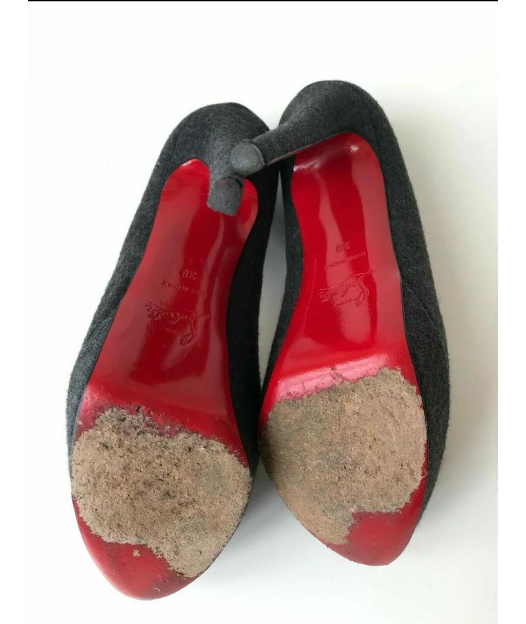 CHRISTIAN LOUBOUTIN Антрацитовые туфли, фото 6