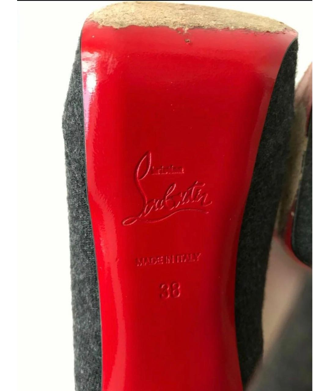 CHRISTIAN LOUBOUTIN Антрацитовые туфли, фото 7